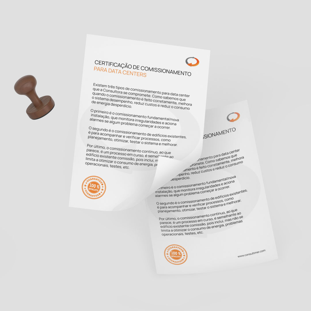 Documentações para comissionamento de data center